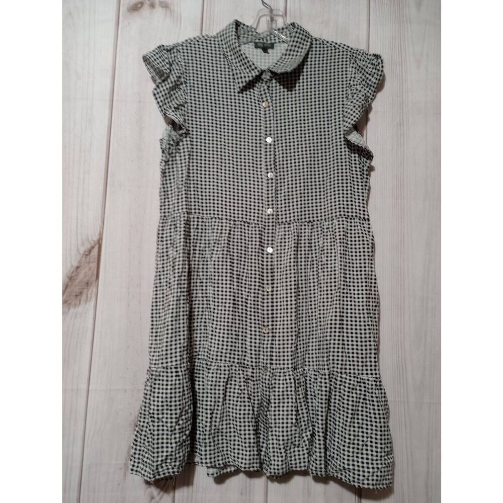 Lily Rose Dress Ladies Large Black White Capped Sleeve